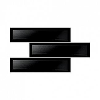 Настенная плитка Atlas Concorde Brick Black Bevel Глянeц