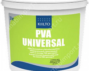 Строительный клей на основе ПВА дисперсии KIILTO PVA UNIVERSAL, 1 кг
